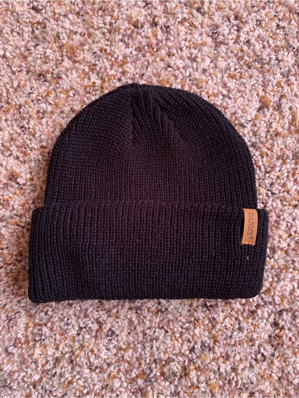 Black Knit Beanie Hat for Toddler